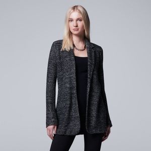 Simply Vera Wang Marled Sweater Blazer Small